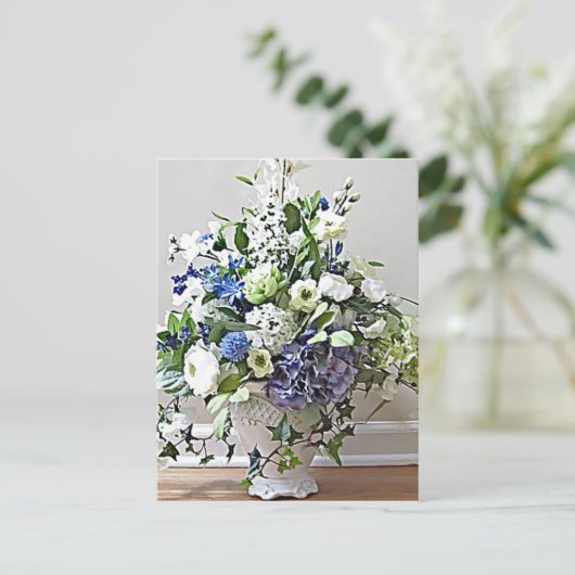 Victoriaans bloemen briefkaart (Staand voorkant)