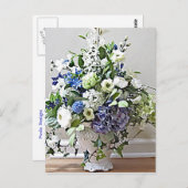 Victoriaans bloemen briefkaart (Voorkant / Achterkant)