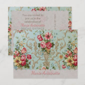 Victoriaans bloemen - Briefkaart / RSVP / Uitnodig (Voorkant / Achterkant)