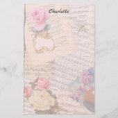 Victoriaans bloemen briefpapier (Voorkant)