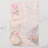 Victoriaans bloemen briefpapier (Achterkant)