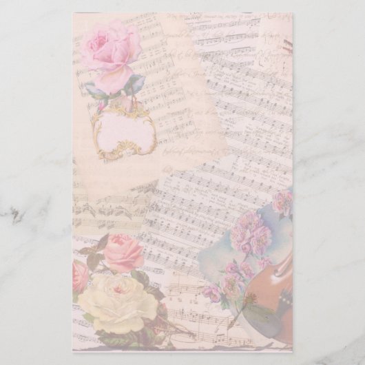 Victoriaans bloemen briefpapier (Achterkant)