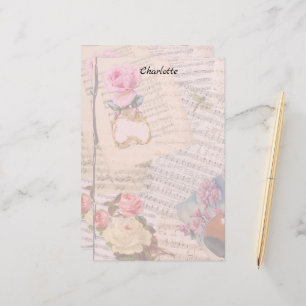 Victoriaans bloemen briefpapier