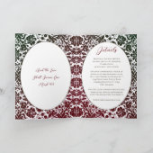 Victoriaans Bloemen Damask bruiloft tweevoudige ui (Binnen)