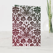 Victoriaans Bloemen Damask bruiloft tweevoudige ui (Achterkant)