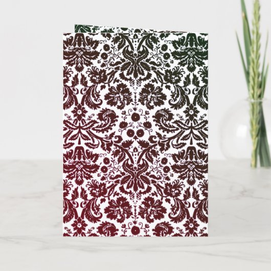 Victoriaans Bloemen Damask bruiloft tweevoudige ui (Achterkant)