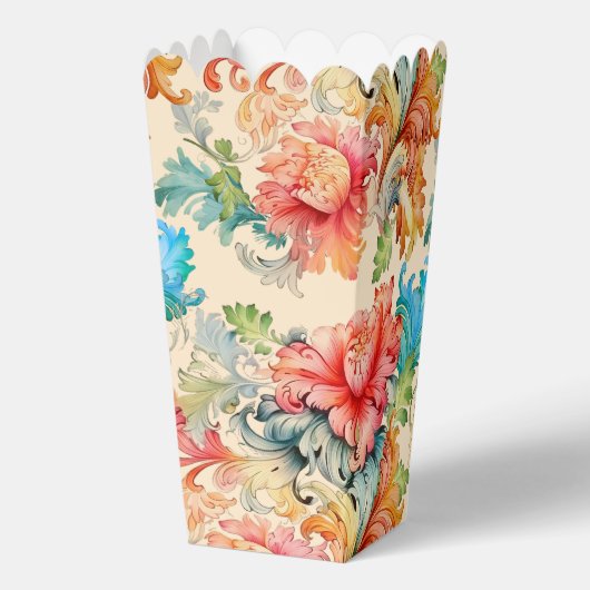 Victoriaans  Bloemen Dank u bruiloft Bedankdoosjes (Achterkant)