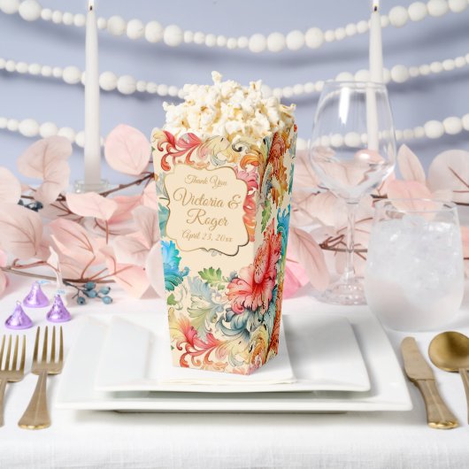 Victoriaans  Bloemen Dank u bruiloft Bedankdoosjes (Huwelijk)