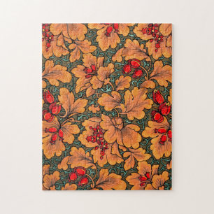 Victoriaans Bloemen en Bladpatroon Natuur Kunst Legpuzzel