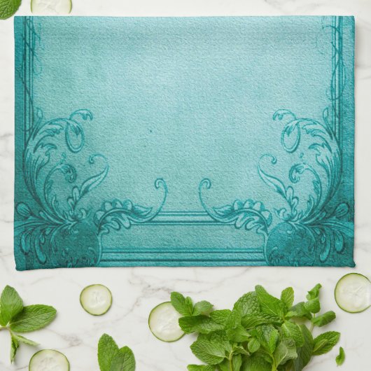 Victoriaans bloemen en rolelegant Roos Theedoek (Gevouwen)