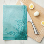 Victoriaans bloemen en rolelegant Roos Theedoek (Quarter Fold)