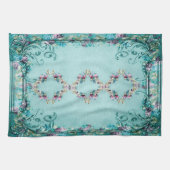 Victoriaans bloemen en rolelegant Roos Theedoek (Horizontaal)