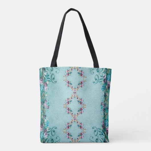 Victoriaans bloemen en rolelegant Roos Tote Bag (Achterkant)
