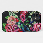 Victoriaans bloemen en vogels Case-Mate iPhone case (Achterkant (horizontaal))