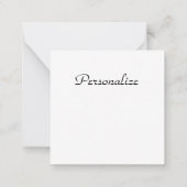 Victoriaans Bloemen Hang Teken bruiloft Witte Zwar Notitiekaartje (Achterkant)