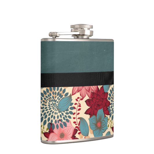  Victoriaans bloemen Heupfles (Rechts)