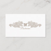 Victoriaans Bloemen Kant Design Wit Plaatskaartje (Achterkant)