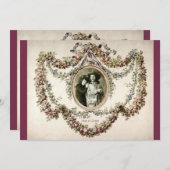  Victoriaans Bloemen Lijst Huwelijksuitnodiging Kaart (Voorkant / Achterkant)