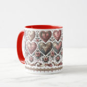 Victoriaans Bloemen Mok voor Valentijn's Day (Voorkant links)