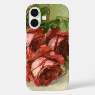  Victoriaans bloemen, rode rozen iPhone 16 Hoesje