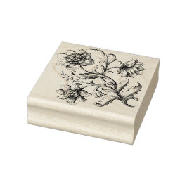 Victoriaans bloemen rubberstempel