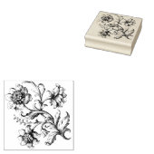 Victoriaans bloemen rubberstempel (Gestempeld)