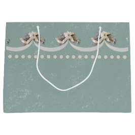 Victoriaans Bloemen Tapijt in Groene Gift Bag Groot Cadeauzakje