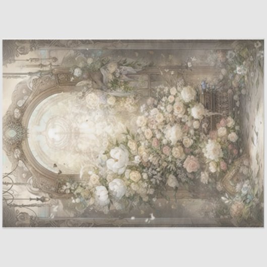 Victoriaans bloemen tissuepapier (Voorkant)