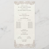 Victoriaans Bloemen Trouwprogramma Programmakaart (Achterkant)