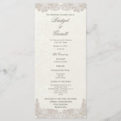 Victoriaans Bloemen Trouwprogramma Programmakaart (Voorkant)