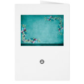 Victoriaans bloemen van bloem roos elegant blauwgr (Achterkant)