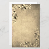 Victoriaans bloemen van bloemen, elegant briefpapier (Voorkant / Achterkant)
