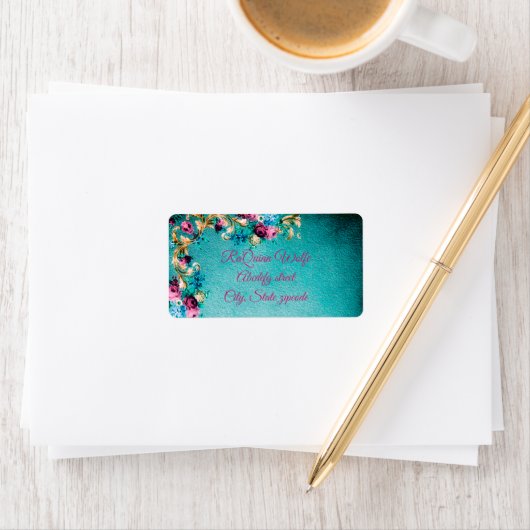 Victoriaans bloemen van bloemen, elegant etiket (Insitu)