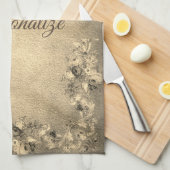 Victoriaans bloemen van bloemen, elegant theedoek (Quarter Fold)