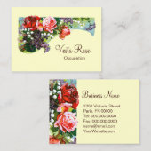 Victoriaans bloemen - VERANDERINGSKLEUR Visitekaartje (Voorkant / Achterkant)