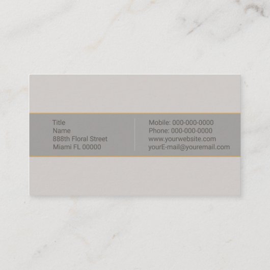 Victoriaans Bloemen Visitekaartje (Achterkant)