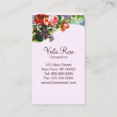 Victoriaans bloemen - Visitekaartjes (Achterkant)
