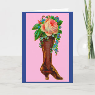 Victoriaans bloemen voor het houden van bloemen kaart