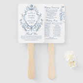 Victoriaans  Bloemen Wedding Ceremony Programma Handwaaier (Voorkant en achterkant)