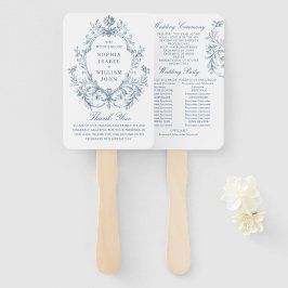 Victoriaans  Bloemen Wedding Ceremony Programma Handwaaier