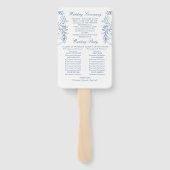 Victoriaans  Bloemen Wedding Ceremony Programma Handwaaier (Achterkant)