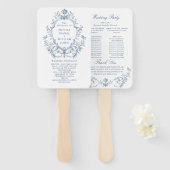 Victoriaans Bloemen Wedding Ceremony Programma Handwaaier (Voorkant en achterkant)