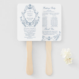 Victoriaans  Bloemen Wedding Ceremony Programma Handwaaier