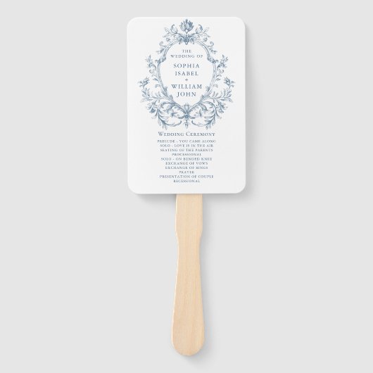 Victoriaans Bloemen Wedding Ceremony Programma Handwaaier (Voorkant)