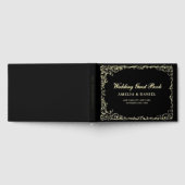  Victoriaans Bloemen Zwart Gouden Huwelijk Gastenboek (Volledig)