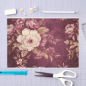  Victoriaans Bloemenboeket in Wijn Tissuepapier (Craft)