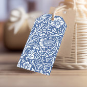 Victoriaans bloemenbruiloft dank u cadeaulabel