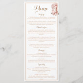  Victoriaans bloemenbruiloft Menu (Voorkant)