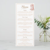  Victoriaans bloemenbruiloft Menu (Staand voorkant)