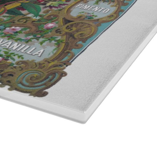 Victoriaans bloemenfruit bakken extract chart keuk snijplank (Hoek)